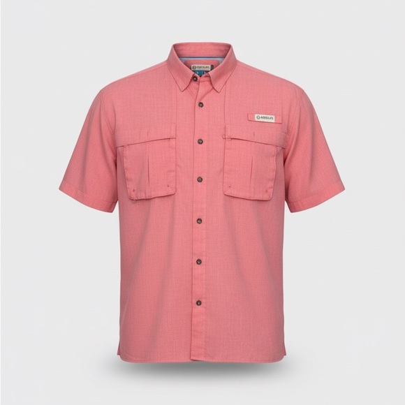 Magellan Outdoors Other - Magellan Fish Gear Button Down Shirt XL Coral Short Sleeve Fishing Outdoor Light
